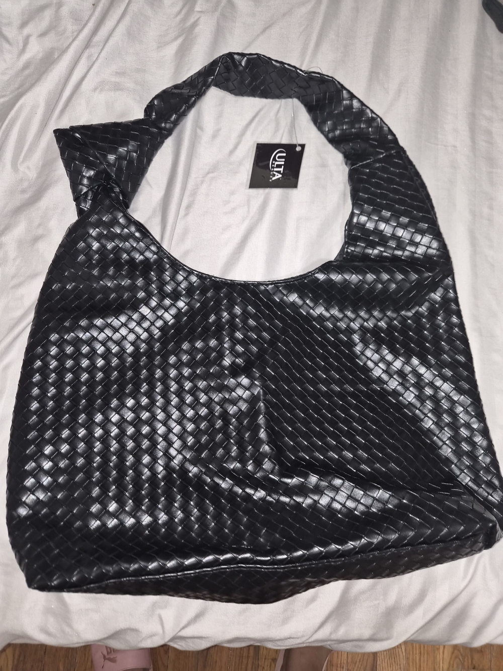 Ulta Beauty Black Woven Tote Bag